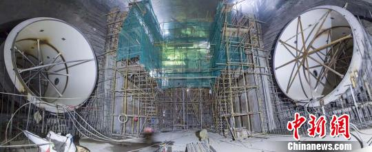  此前建设中的千岛湖配供水工程。杭州市水务集团供图