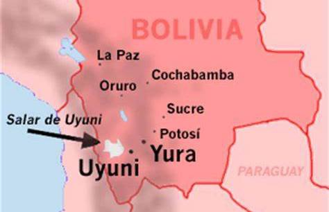 乌尤尼盐沼的位置