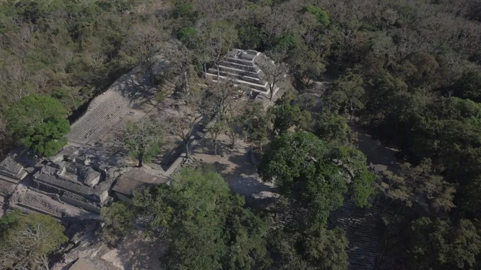 洪都拉斯科潘王宫区遗址航拍图。社科院考古所供图
