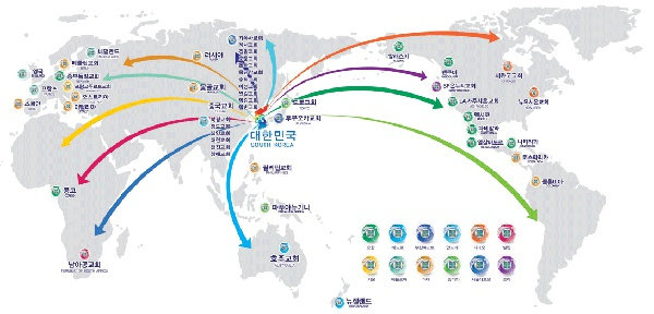 新天地全球宣教网络（图片来源：新天地教会官网）