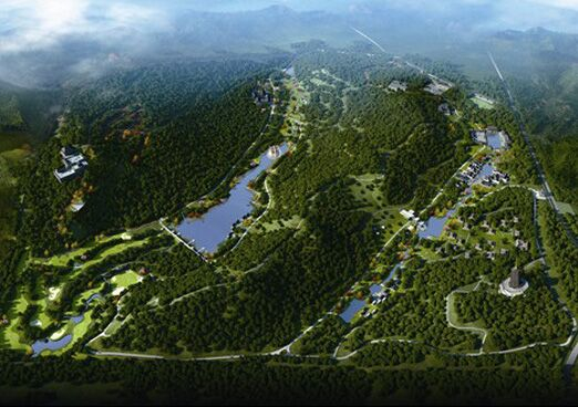  “曹园”鸟瞰图，地处张广才岭大森林 图源：曹园文化官网