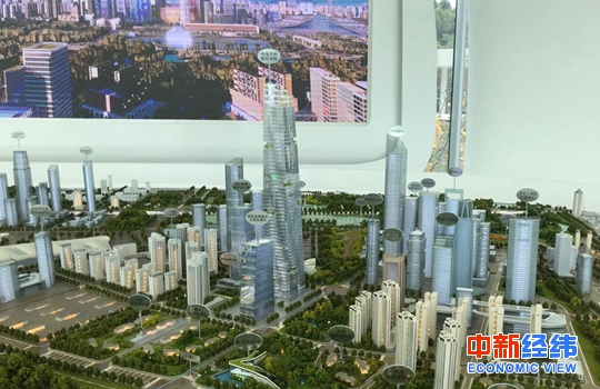 中海·天府里项目沙盘 中新经纬 薛宇飞 摄