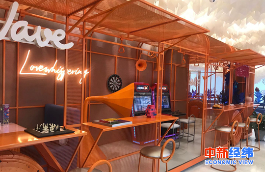 　　高立庄万科泊寓项目的云中图书馆 中新经纬 薛宇飞 摄