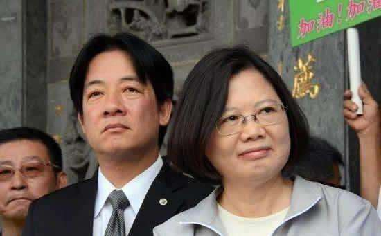 蔡英文（右）和赖清德（左）。（图片来源：台湾“东森新闻云”）