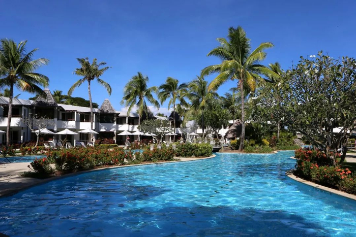 ↑斐济旅游胜地楠迪印象。新华社记者李鹏摄