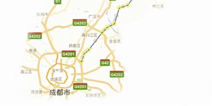 走向■成绵主城区之间线路里程约95公里,起于成都绕城高速成青金立交