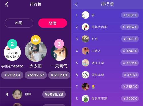 《冲顶大会》与《芝士超人》排行榜。来源：《冲顶大会》APP与《芝士超人》APP截图。