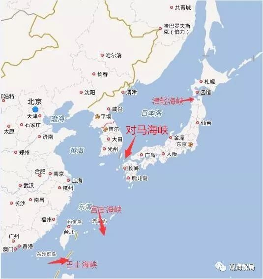 （4海峡示意图）