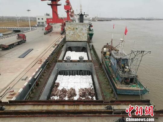 南京海关缉私警察查获的走私白糖。　徐海萍　摄