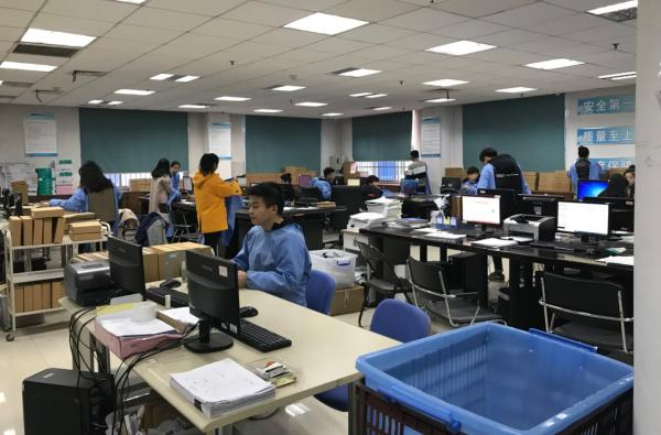 湖南高院“数字化加工”现场。澎湃新闻记者 谭君 图