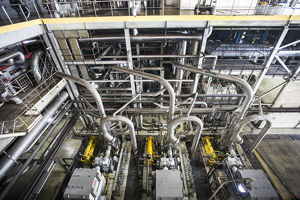 2017年3月18日，北京最后一座大型燃煤电厂——华能北京热电厂燃煤机组停机备用。视觉中国 资料图