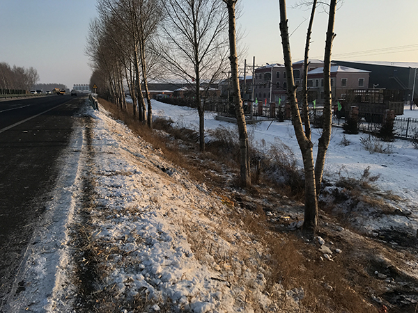 客车滚落的斜坡。澎湃新闻记者 张维 图