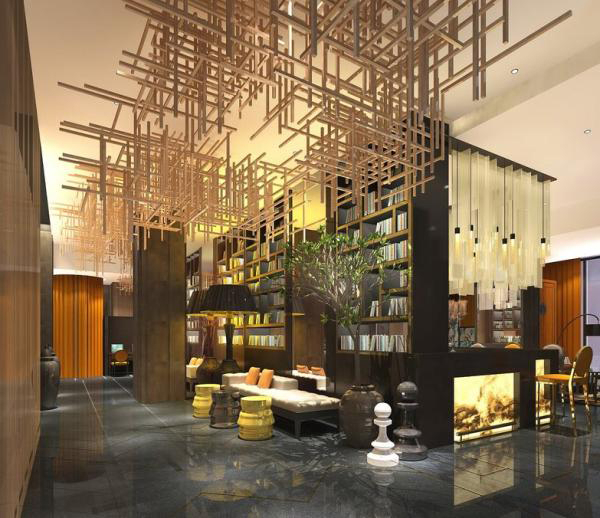 酒店大堂内部效果图