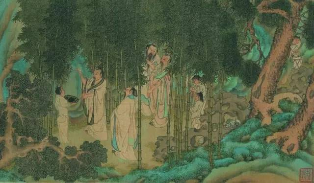 名家绘《竹林七贤》：魏晋名士，风华绝代