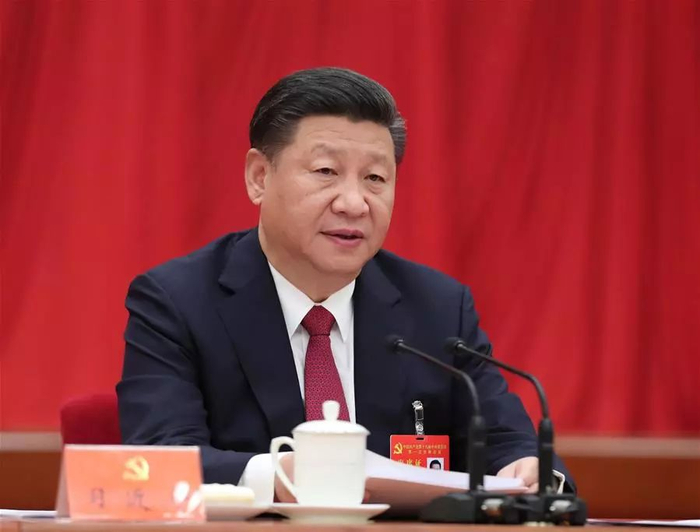 　　10月25日，中国共产党第十九届中央委员会第一次全体会议在北京人民大会堂举行。习近平同志主持会议并作重要讲话。 新华社记者 刘卫兵 摄