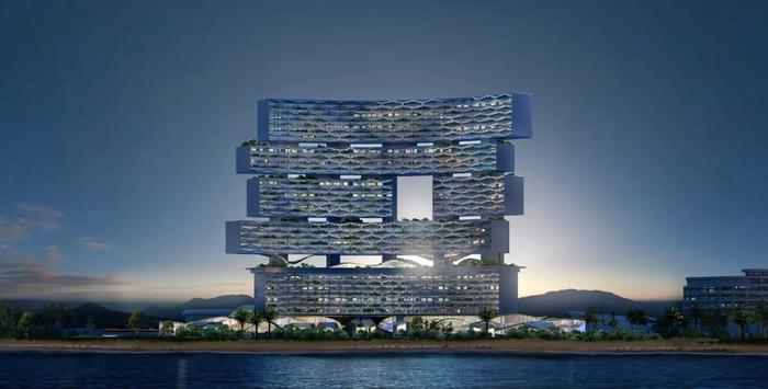 三亚海棠湾丽晶酒店及三亚海棠湾英迪格酒店概念图 by Ole Scheeren ©Buro-OS