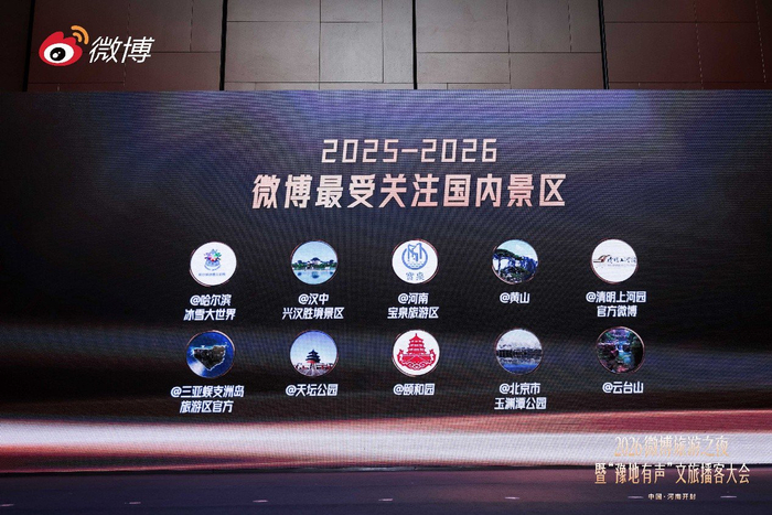 兴汉胜境荣获“2025—2026微博最受关注国内景区”（活动主办方 供图）