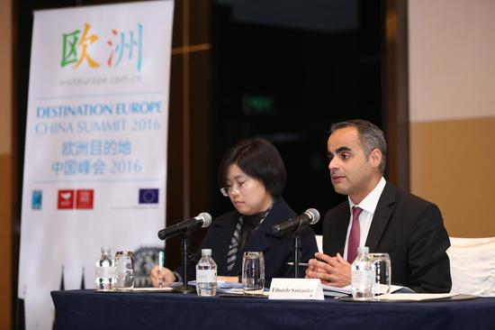 欧洲旅游委员会执行董事Eduardo Santander发表讲话 来源：官方图片