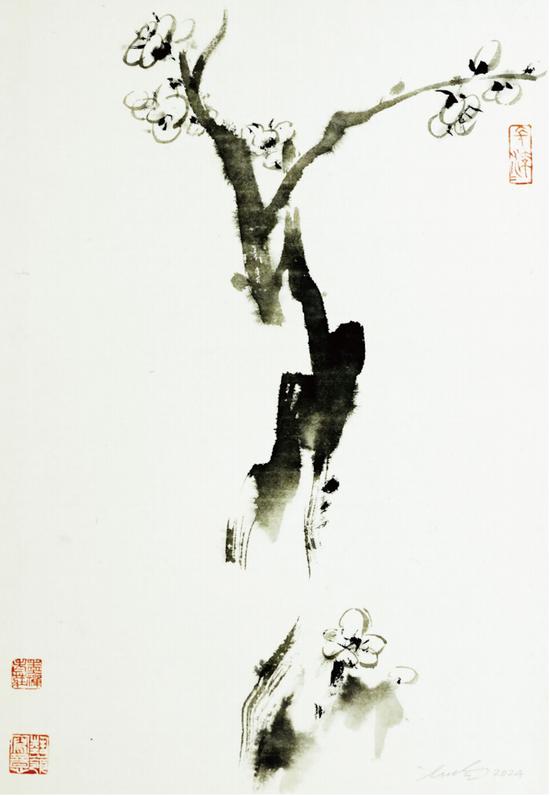  庄艺岭 《尘非尘》 52cm×36cm  中国画