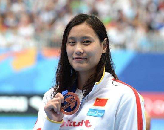 陆滢曾拿下两届游泳世锦赛个人项目的铜牌。