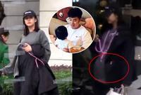 陈赫再当爹?张子萱挺巨肚接女儿放学 步伐小心缓慢