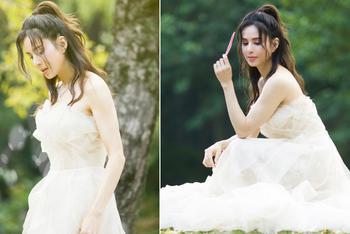 小龙女婚纱秀香肩美背