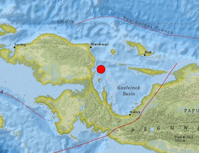 美国地质勘探局：印度尼西亚兰西基东南35公里处发生6.0级地震。