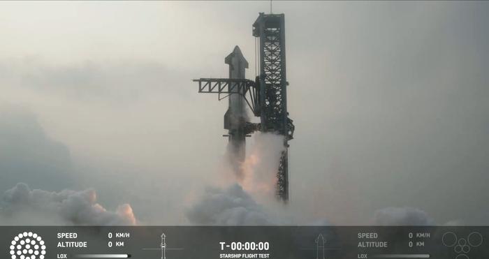 SpaceX巨型星舰火箭进行第四次试飞