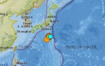 美国地质勘探局：日本伊豆群岛地区发生5.5级地震。