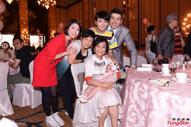 梁咏琪为女儿办百日宴