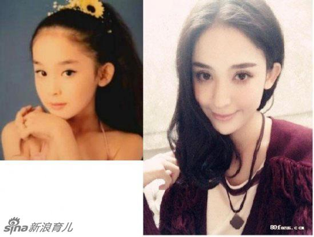 父亲晒杨幂旧照 扒一扒女明星们童年照曝光