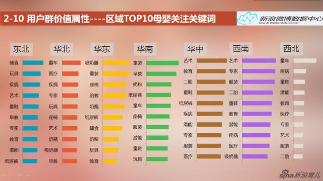 23/51 2-10 用户群价值属性----区域top10母婴关注关键词 24/51 用户消费篇