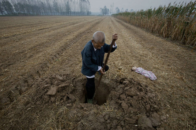 这个没有名字的弃婴被拉到很远的地方埋掉