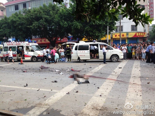 桂林八里街一所学校附近发生爆炸