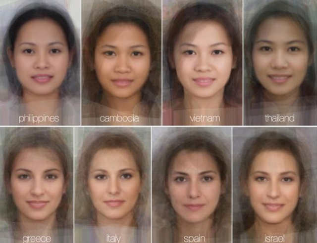 英国科学家绘制全球41个国家女性平均脸