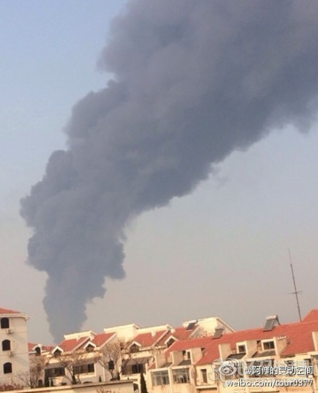 青岛化工场区发生爆炸