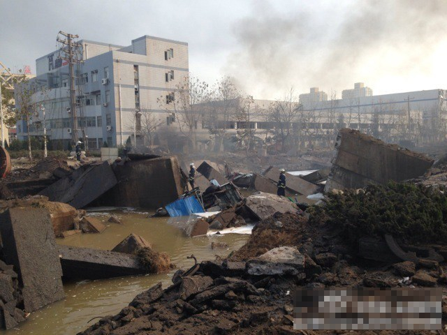 青岛化工场区发生爆炸