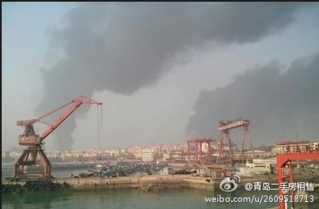 青岛化工场区发生爆炸