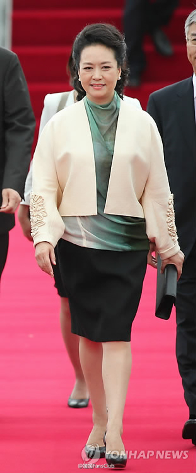 习近平和夫人彭丽媛抵达首尔开始访韩