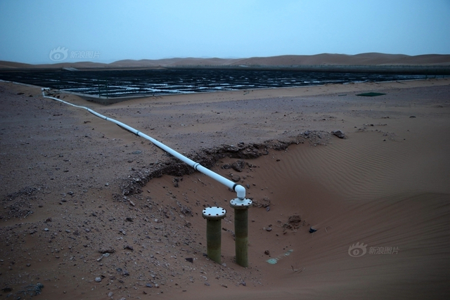 沙漠腹地成巨型排污池 周围恶臭难忍