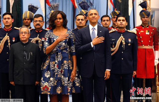 印度总统设“家宴”款待奥巴马夫妇