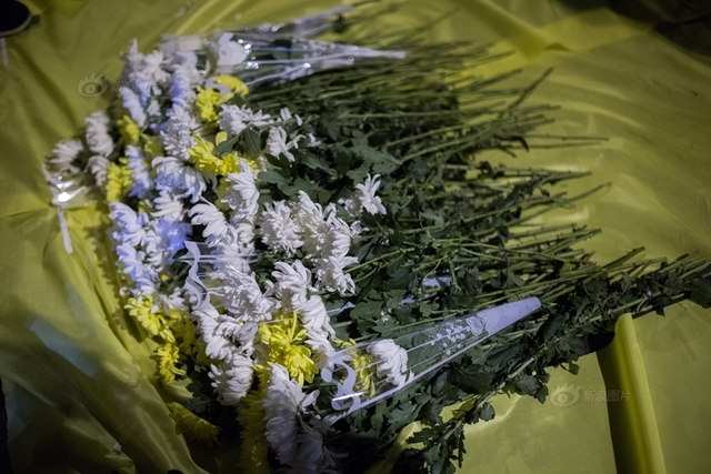 天津爆炸事故“头七”祭 市民自发悼念