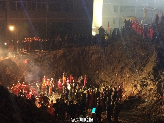 深圳滑坡现场发现幸存者
