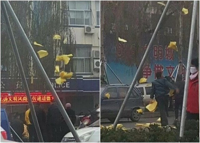 儿子死在派出所 家属门口烧纸