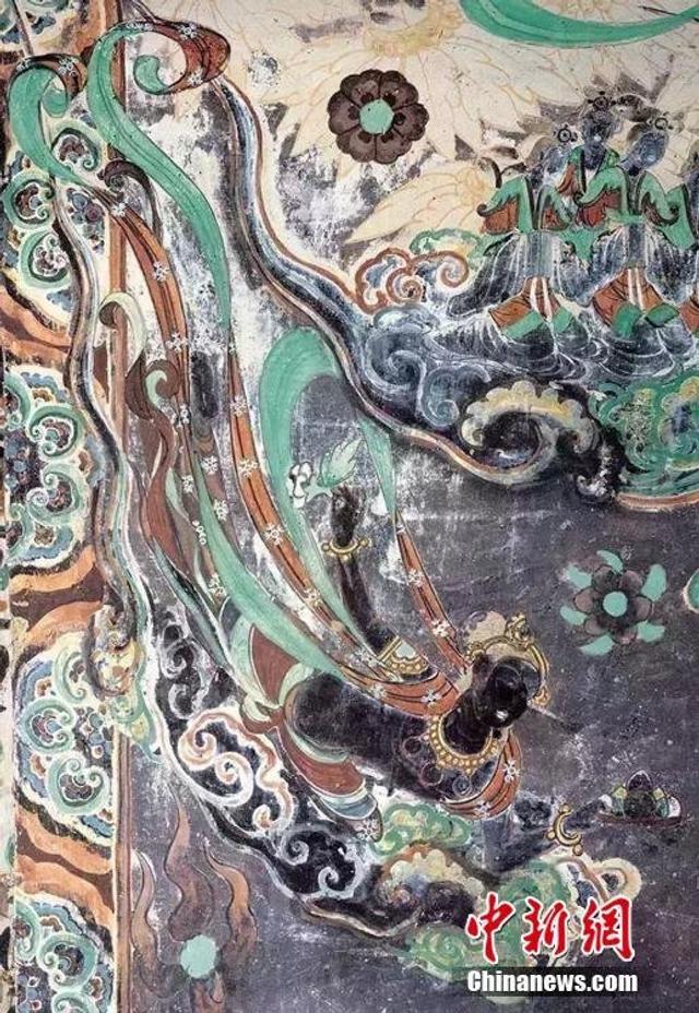 中国唐時代　敦煌莫高窟壁画 彩絵　人物像 発掘品古美術 AK1774A1-4 中国唐時代 敦煌莫高窟壁画 彩絵 人物像 発掘品古美術 AK1774A1-
