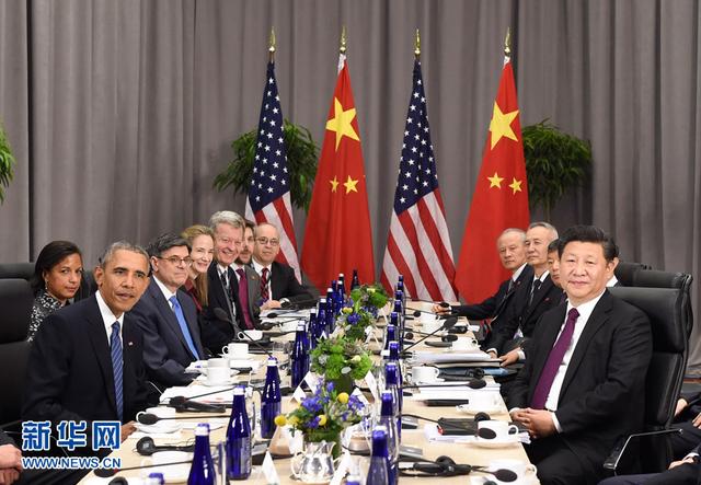 习近平会见美总统奥巴马