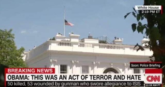 奥巴马下令降半旗致哀奥兰多枪击受害者