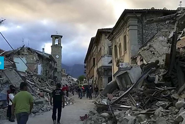 意大利地震前后对比照
