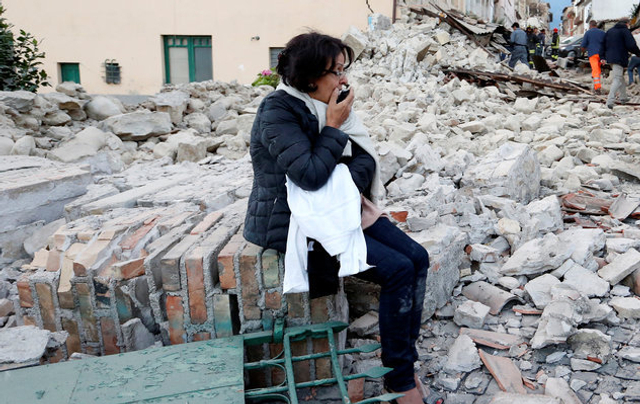 意大利地震前后对比照
