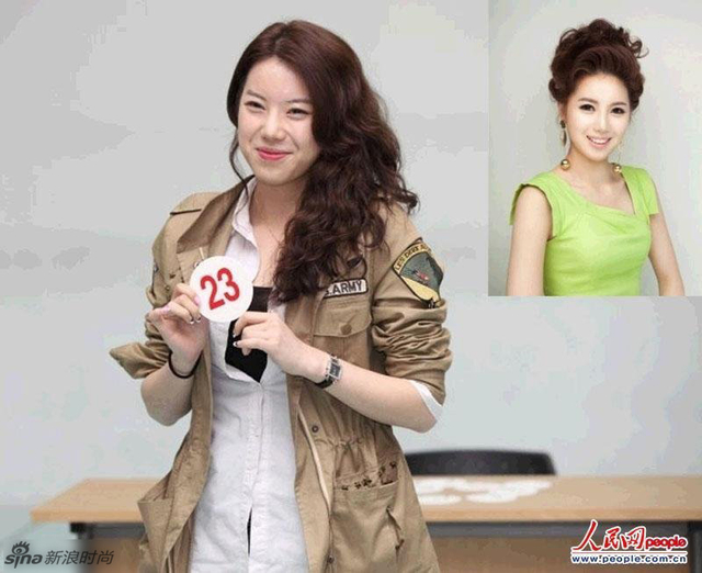 2013韩国小姐素颜照曝光 妆后变美女